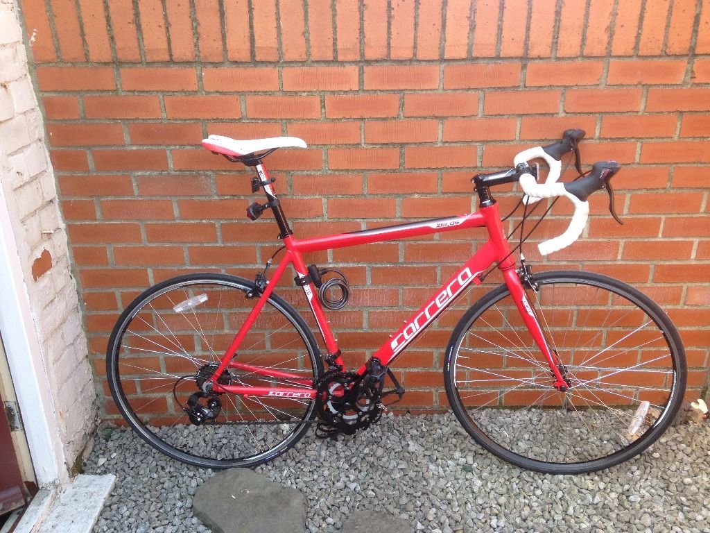 red carrera road bike