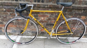 yellow vintage bike