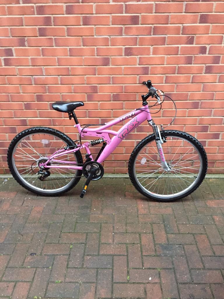 trax mountain bike pink