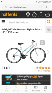 raleigh edale womens bike