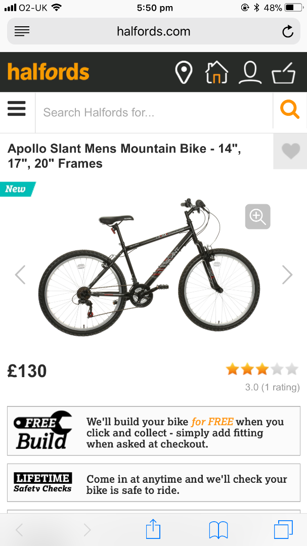 apollo slant halfords