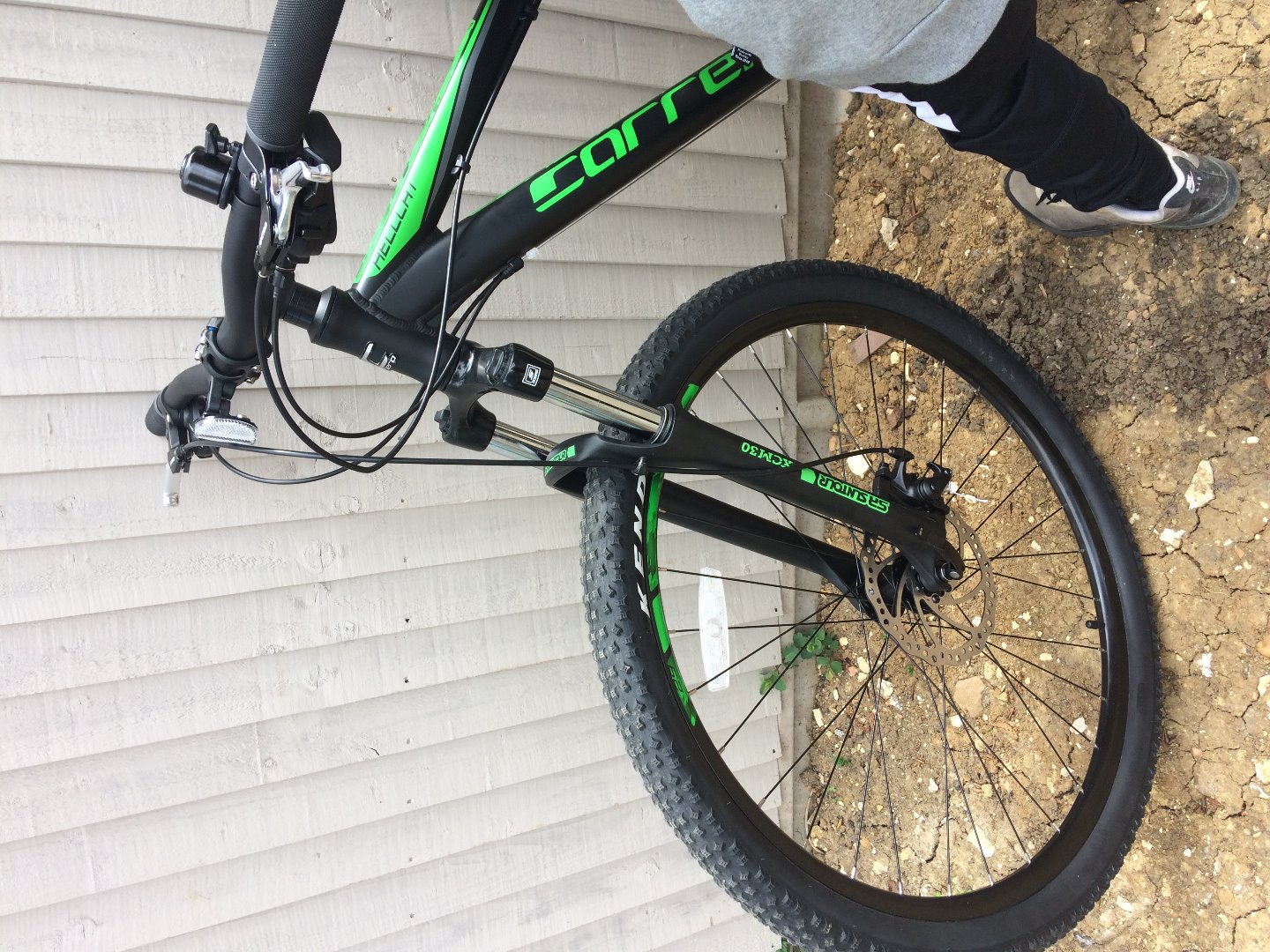 halfords green bike