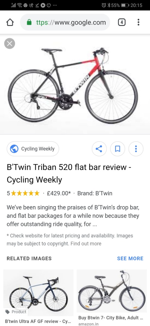 triban 100 flat bar