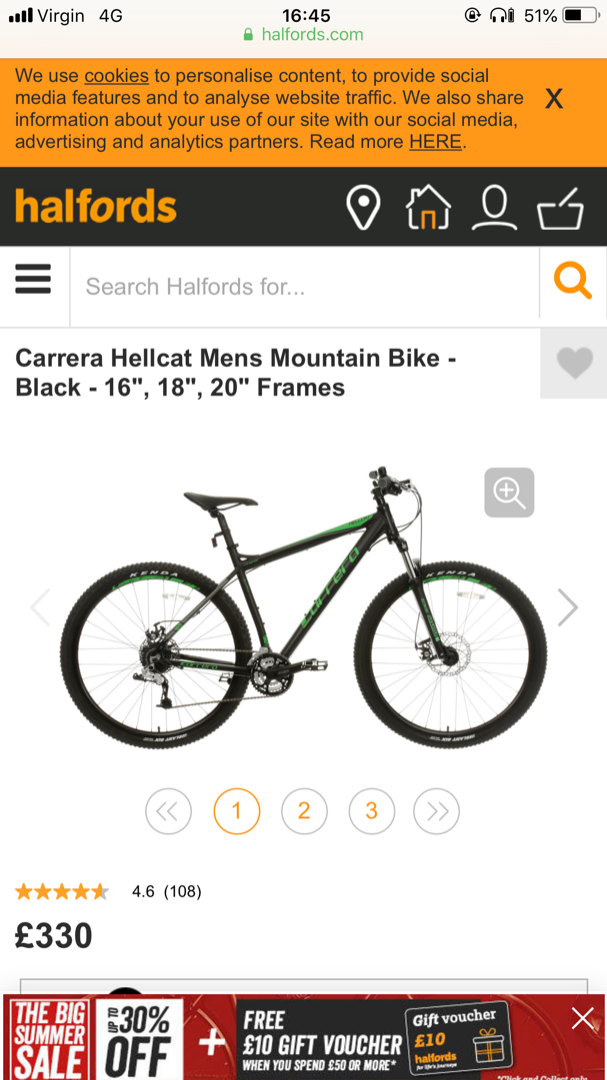 Halfords bikes carrera discount hellcat