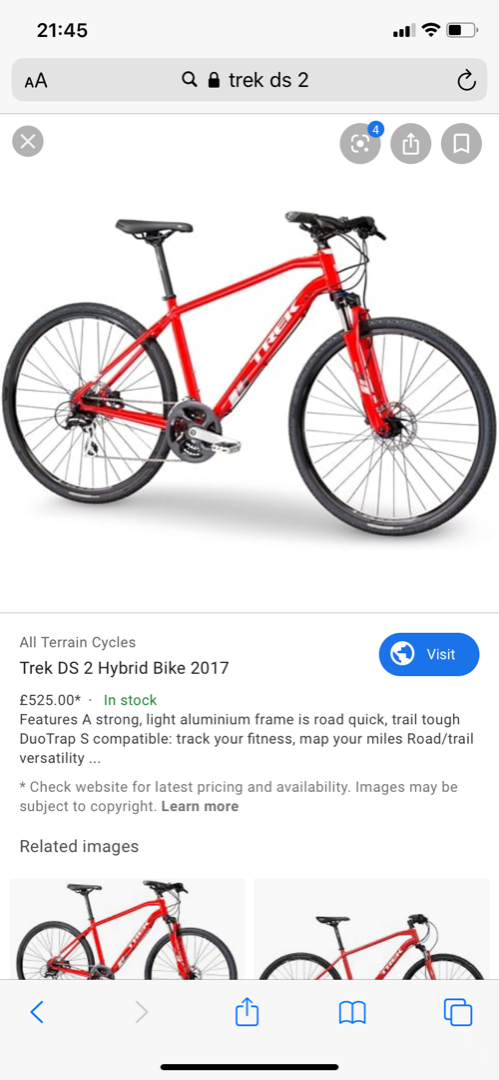 trek ds2 hybrid bike