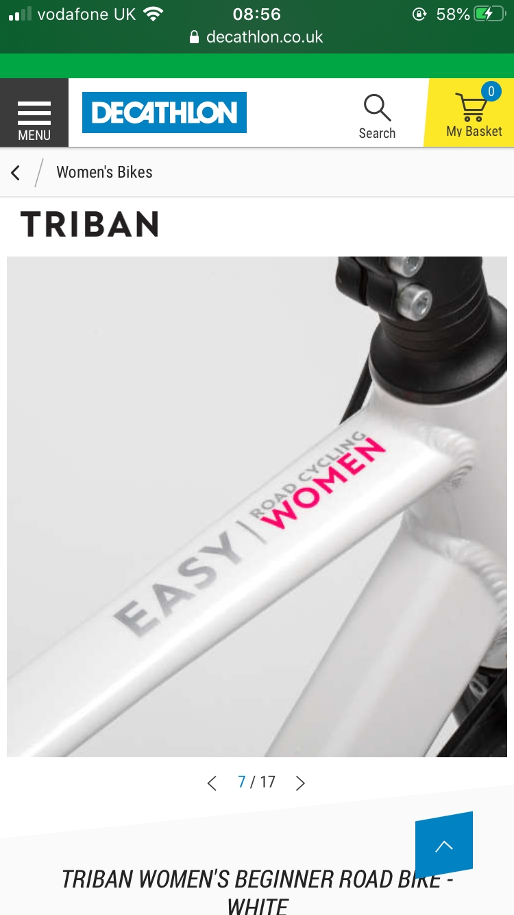 triban women's beginner road bike