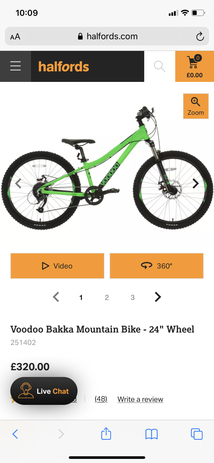 Halfords discount voodoo bakka