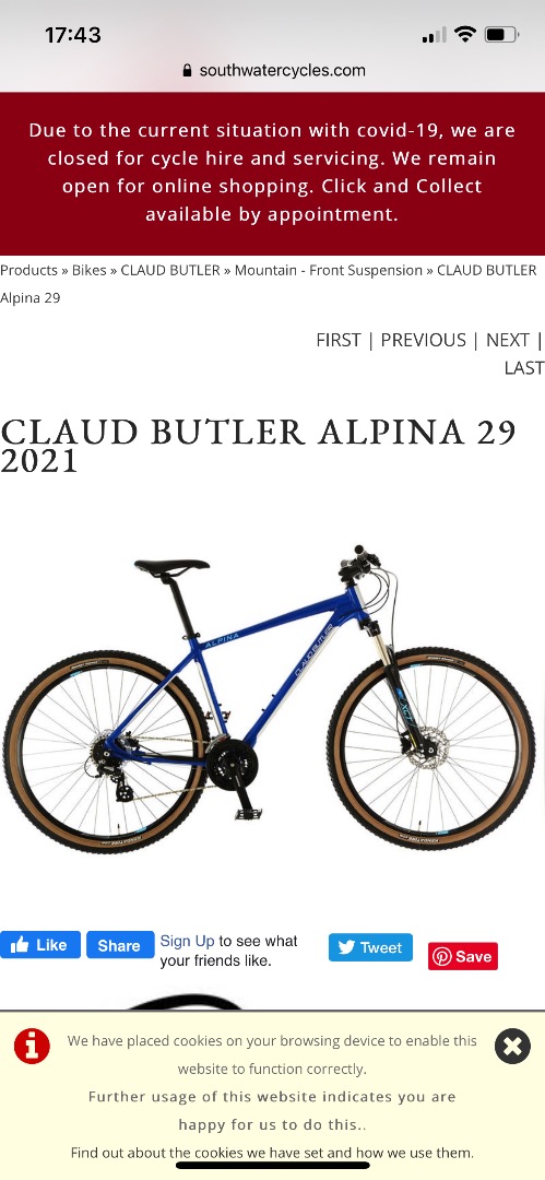 Claud butler best sale alpina 29