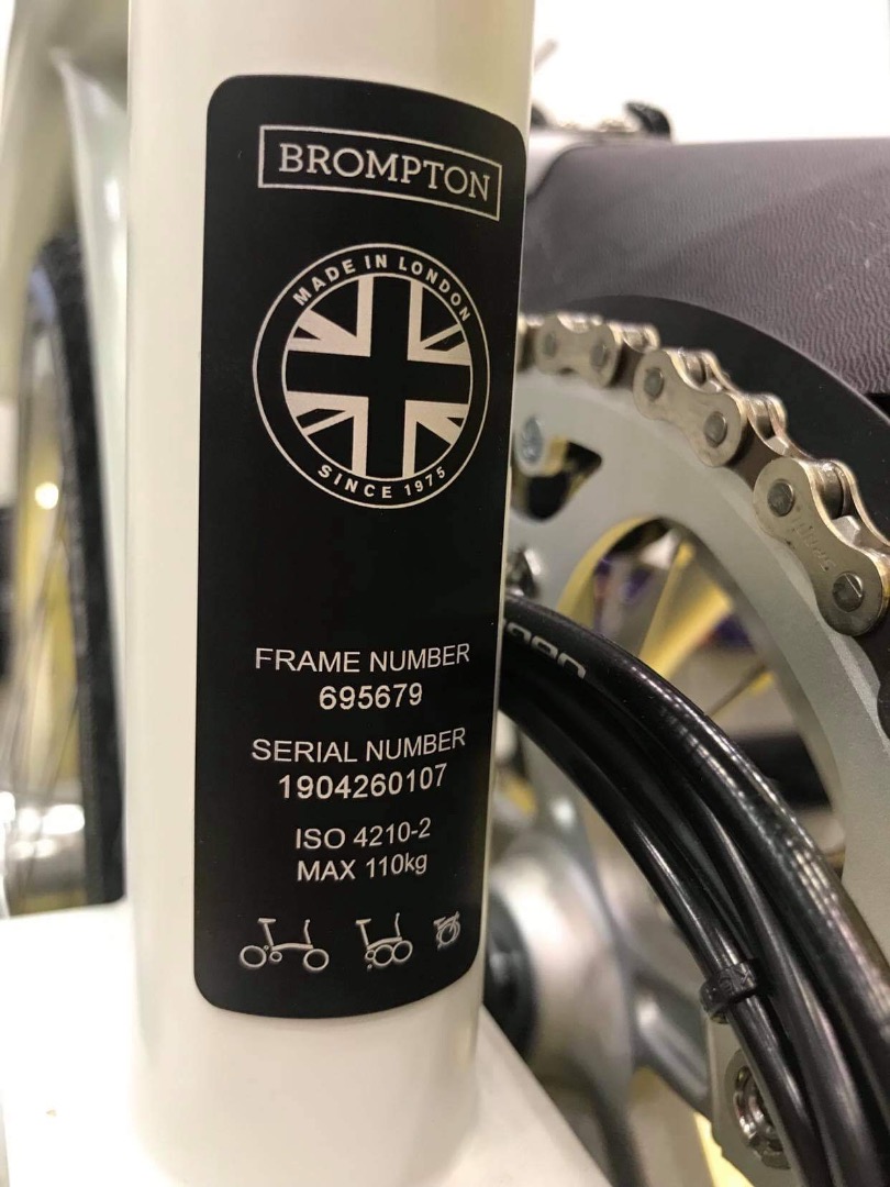 Brompton frame shop number age