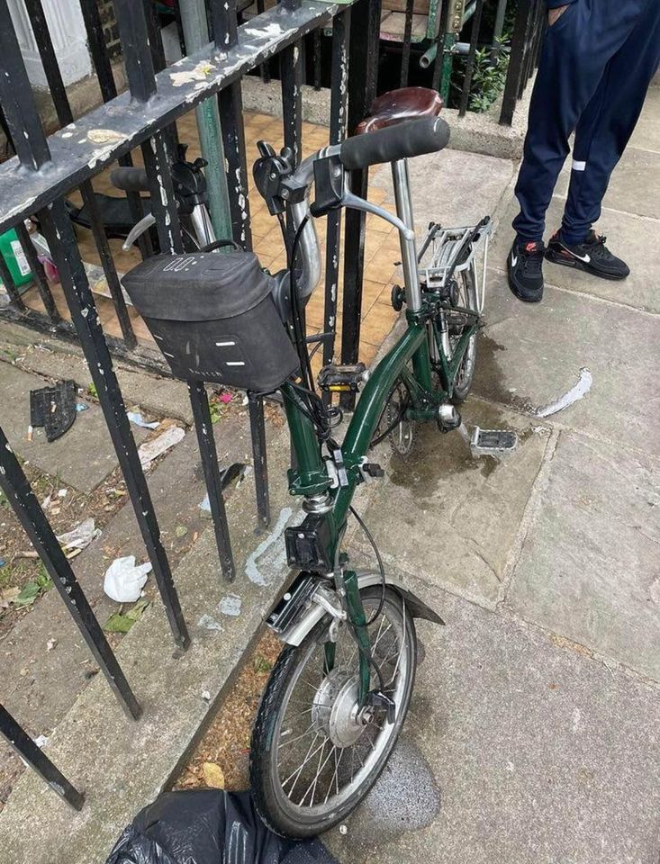 Stolen Brompton Bicycle M6L with Swytch Pro kit fitted