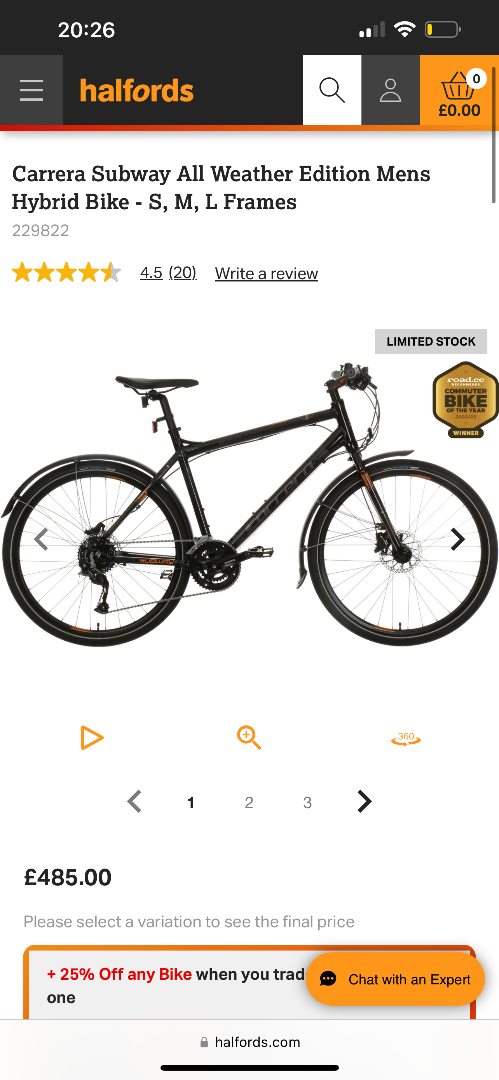 Carrera subway all online weather edition hybrid bike