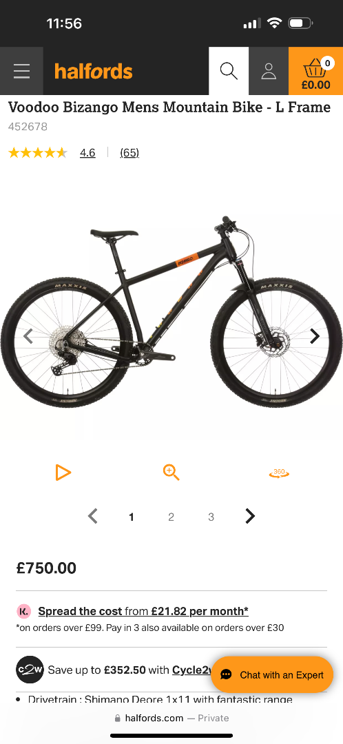 Halfords bizango online