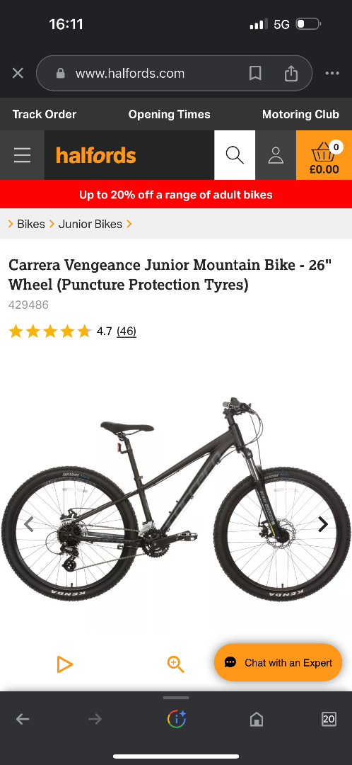 Carrera vengeance cheap junior mountain bike